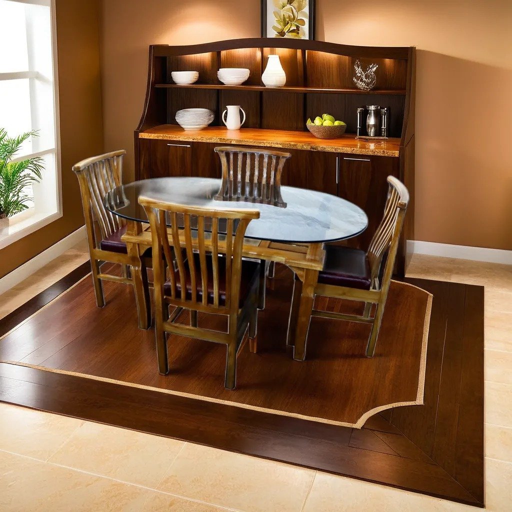 Durable and Elegant: Teak Dining Set with Glass Top and 10-Year Termite Warranty