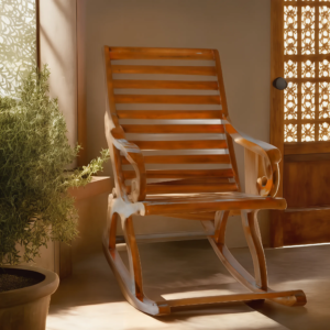 Amberville Chelmsford Teak Rocking Chair with 10 Year Termite Proof Warranty